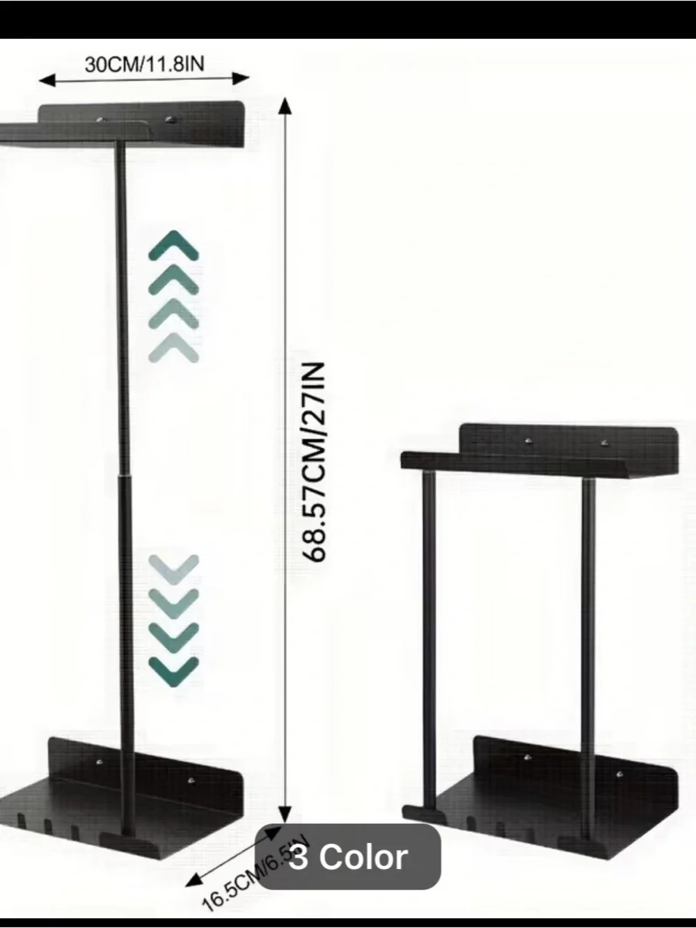 🎉 Temu Black Wall-Mount Towel Shelf Rack-Original Packaging Never Used